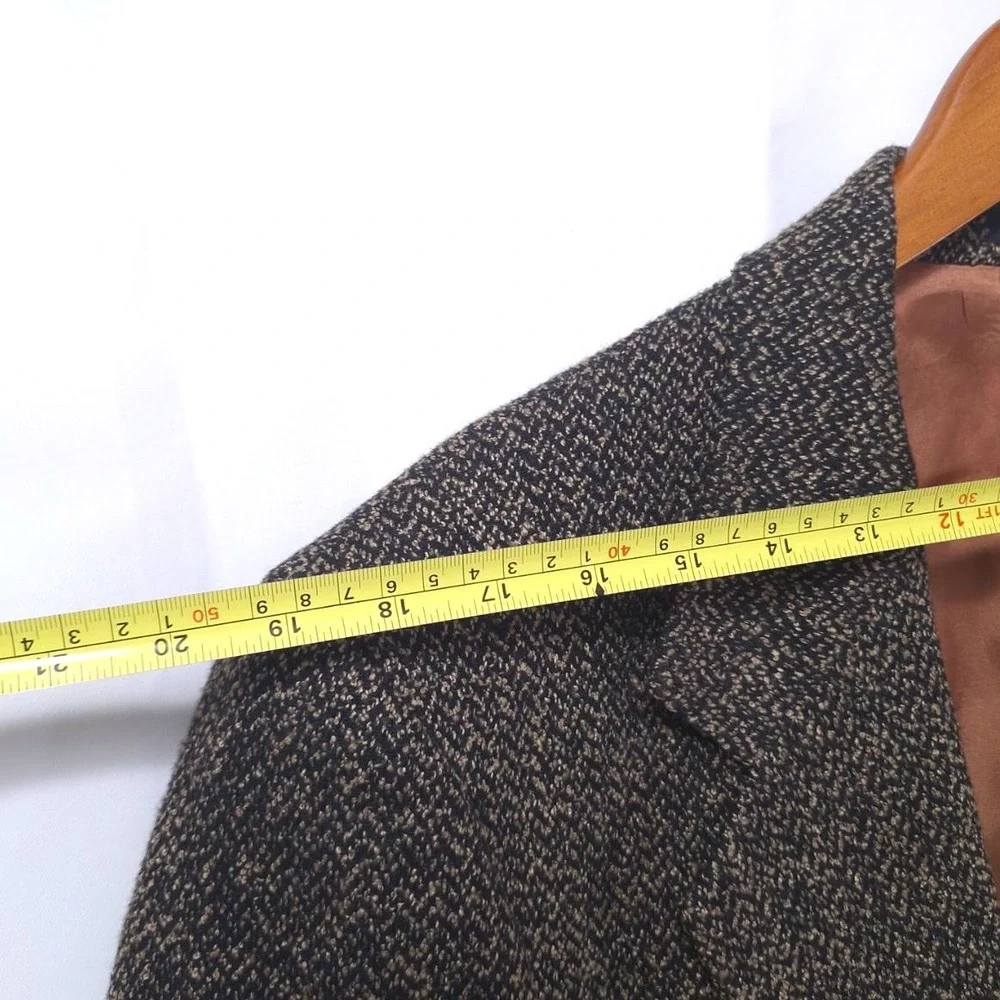 Vtg J. Riggings Wool Blend Tweed Blazer Mens M Herringbone Egypt Office Work 90s